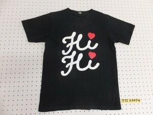 RNA SWEAT アールエヌエー レディース 英字・ハートプリント 綿 半袖Tシャツ M 黒白赤　