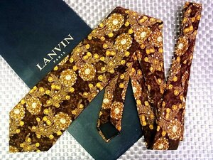 ♪2546S♪新品【花 植物 装飾 柄】ランバン【LANVIN】ネクタイ