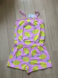 新品 baby GAP　ピンク×レモン柄　オールインワン　サロペット　110㎝