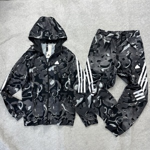 新品未使用 adidas Lサイズ アディダス セットアップ 総柄 人気 完売品 ナイロン 上下 パーカー ジャケット ジョガーパンツ 軽量 正規品