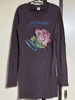 Ed Hardy LOTUS/エドハーディ/ラインストーン/タイトワンピース/蓮