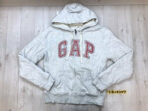 GAP ギャップ メンズ 裏ワッフル スウェットジップパーカー 小さいサイズ XS 杢ライトグレー