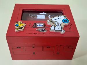 希少　レア　ヴィンテージ　スヌーピー　SNOOPY 木製　箱　ボックス　カセット入れ　1965年製 未使用 