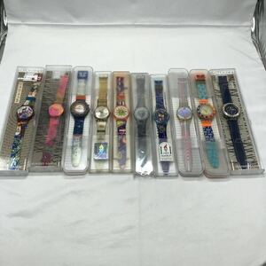 Swatch スウォッチ 腕時計 まとめて10点　可動品3点　不動品 7点　リューズ可動　ケース付き　中古　YS VS4Q