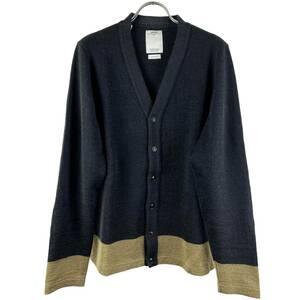 【20%OFF】VISVIM(ビズビム) Khaki Stripe Knit Cardigan (black)