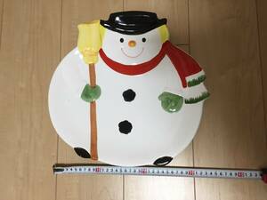 ★中古★クリスマス　雪だるま　お皿