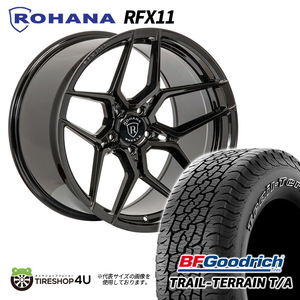 4本セット ROHANA RFX11 20X9.0J 5/130 +30 グロスブラック BFGoodrich TRAIL-TERRAIN 275/55R20 ベンツ Gクラス ゲレンデ 特注サイズ