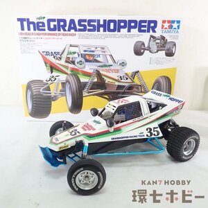 0QL1◆メカ組込済 タミヤ 1/10 グラスホッパー 電動RC レーシングバギー 380タイプモーター付き 電動RC ラジコン 未検品現状 送:-/140