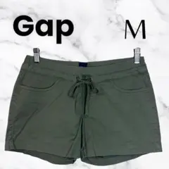 美品✨【GAP】コットンハーフパンツ　ウエストゴム　楽かわ　伸縮性　グリーン　M