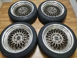 【超美品】18インチ 9J +25 PCD139.7 CRS ESSEX 2ピース ENCM-18 ブロンズ BZ 200系 ハイエース 225/45R18 エセックス キャラバン 415 RAYS