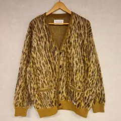 ワコマリア LEOPARD MOHAIR JACQUARD CARDIGAN