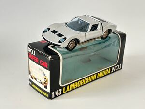 （S193）ミニカー サクラ スーパーカー SUPER CAR 1/43 ランボルギーニ ミウラ LAMBORGHINI MIURA No.1 日本製 