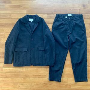 stiill by hand ウールジャージーセットアップ スティルバイハンド ジャケット パンツ ブラック 44 46 M ストレッチ