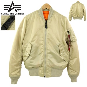 【B1813】ALPHA INDUSTRIES アルファインダストリーズ MA-1 フライトジャケット ナイロンジャケット サイズS