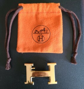 エルメス HERMES バックル ポーチ付き ゴールド ブランド品