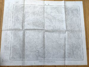 熊本県 肥後国 球磨郡・八代郡 地頭 古地図 1935(昭和10年)/久連子村/地理/地形/資料/マップ/昭和7年正測図/横:約58cm/縦:約46cm/B3227991