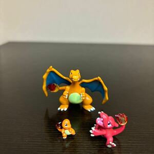 ご注意！ 立体ポケモン図鑑 ヒトカゲ リザード リザードン 進化 中古品 ポケモン ポケットモンスター フィギュア