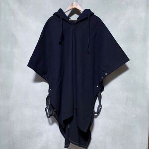 ENGINEERED GARMENTS エンジニアードガーメンツ ウール メルトン プルオーバー フード ポンチョ コート size.M ネイビー