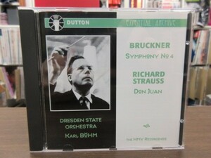 天11//CD///無傷!!★オーストリア盤★Dutton ブルックナー：交響曲第4番他／カール・ベーム（Karl Bohm）