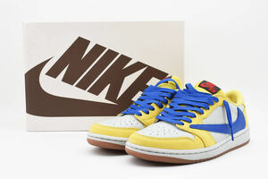 展示品 NIKE TRAVIS SCOTT WMNS AIR JORDAN 1 LOW OG SP Canary DZ4137-700 24.5cm トラヴィススコット エアジョーダン 0717