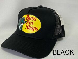 Bass Pro Shops Fishing Trucker Mesh Cap Adjustable SnapBack BLACK ブラック メッシュキャップ 釣り アウトドア バスプロショップス