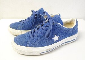 ◆CONVERSE コンバース 119025 one star ワンスター スウェード スニーカー ブルー サイズ 23cm 美