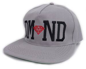 [並行輸入品] Diamond supply Co. ダイアモンド サプライ DMNDロゴ スナップバックキャップ (グレー)