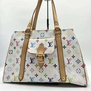 廃盤 希少 LOUIS VUITTON ルイヴィトン マルチカラー オーレリア mm トートバッグ 肩掛け ワンショルダーバッグ モノグラム ブロン 白系