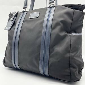 美品/肩がけ可★ TUMI トゥミ トートバッグ ジャーヴィス ハンドバッグ ビジネスバッグ バリスティックナイロン レザー 革 A4収納 メンズ