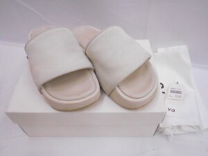 78 送80サ 1111$D08 adidas アディダス Yohji Yamamoto ヨウジヤマモト Y-3 SLIDE ORBGRY 24.5cm 中古品