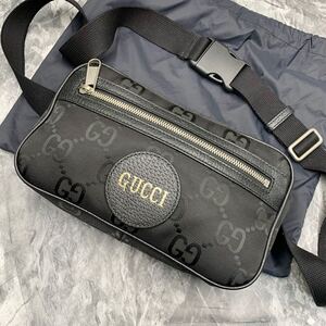 1円【現行モデル】GUCCI グッチ オフザグリッド ジャンボGG メンズ ショルダーバッグ ボディバッグ ウエストポーチ キャンバス×レザー