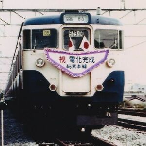 鉄道写真 ～ 113系 電車 横須賀色 臨時列車 総武本線電化完成 （89mm×89mm）