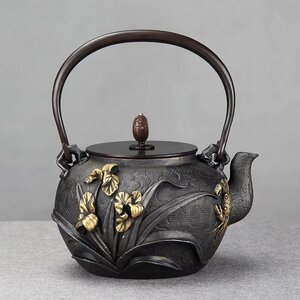 佳品★南部鉄器 ★高品質★ 老鉄瓶 提梁壺 茶道具対応 鉄やかん 鉄分補給 鉄びん