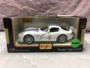 当時物！在庫品・Maisto・1/24 Dodge Viper GT2(1997)・未開封品・現品限り！ 