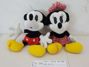 ＴＩＮ●〇★ディズニー　Ｄｉｓｎｅｙ　ぬいぐるみ　ミッキー＆ミニー　　大きめ！　3-12/9　★