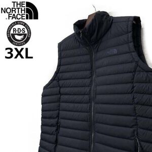 売切り【正規新品】THE NORTH FACE◆W STRETCH DOWN VEST ダウンベスト US限定 700 軽量 パッカブル 大きいサイズ(3XL)紺 190122-25