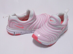 NIKE DYNAMO FREE PS 白 ピンク 21cm ナイキ ダイナモ フリー キッズ スリッポン 運動靴 ホワイト 343738-100