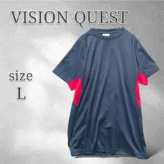 【VISION QUEST】スポーツ Tシャツ（L）ネイビー 運動着 /311