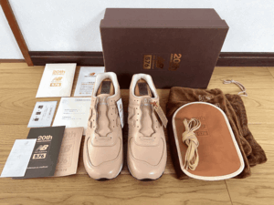 限定576足 20TH記念 New Balance LM576UKV VEG TAN ベジタブルタンニンレザー US9 27cm M576UK イギリス英国製 ヌメ革M576UKV LM576UK V