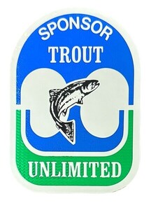 訳有 トラウト アンリミテッド ステッカー Trout Unlimited SPONSOR STICKER フライフィッシング 海外 魚 釣 毛針 シール デコ アメリカ