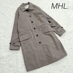 MHL.　マーガレットハウエル　ステンカラーコート　ロング丈　カーキ　コットン