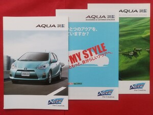 @送料無料【トヨタ アクア】カタログ 2013年11月 NHP10 TOYOTA AQUA G/S/L/G“G’s” HYBRID 