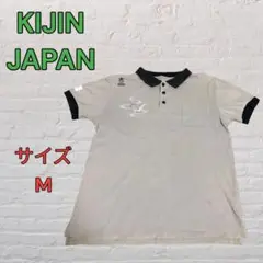 喜人 KIJIN JAPAN 半袖シャツ ベージュ サイズM 燕 プリント