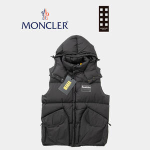 ◆新品◆モンクレール ジーニアス【Moncler Genius】KYLE GILET Fragment 藤原ヒロシ フード付き ダウンベスト 黒 サイズ：3 1B51210