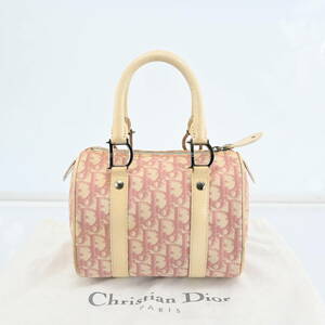 Christian Dior クリスチャンディオール ミニボストンバッグ　ハンドバッグ トロッター ピンク　K1670RS610