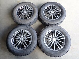 YS11677【送料無料215/65R16】アルファード ヴェルファイアなどに ダンロップ 中古スタッドレス ▼16×6.5J 114.3/5H ET38▼