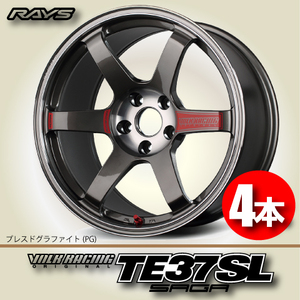 納期確認必須 4本価格 レイズ ボルクレーシング TE37SAGA SL PGカラー 18inch 5H114.3 11J+15 RAYS VOLK RACING