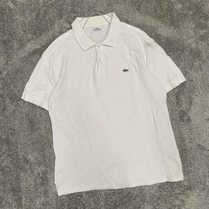 LACOSTE ラコステ ポロシャツ 半袖シャツ サイズ4 ホワイト 白 メンズ トップス 最落なし （N20）