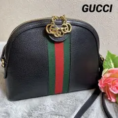 GUCCI ショルダーバッグ オフィディア　レザー　シェリー　GG ブラック