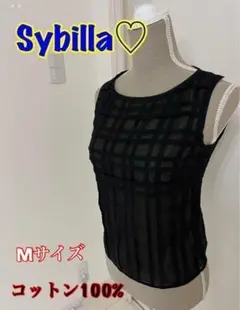 【綺麗】sybilla♡シビラ　レース調　ノースリーブトップス　Mサイズ